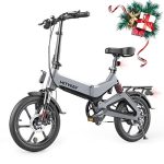 HITWAY Electric Bike,16 inch Folding Electric Bicycle, Double Shock