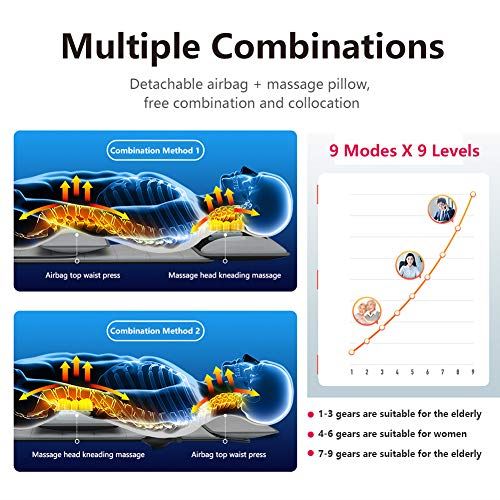 Full Body Massage Mat w/ Heat 20 Neck Shiatsu Kneading Massage Heads