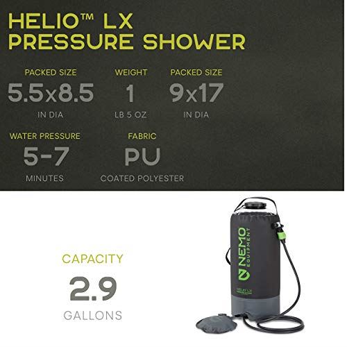 Nemo Helio LX Pressure Shower (Black/Apple Green) 2020