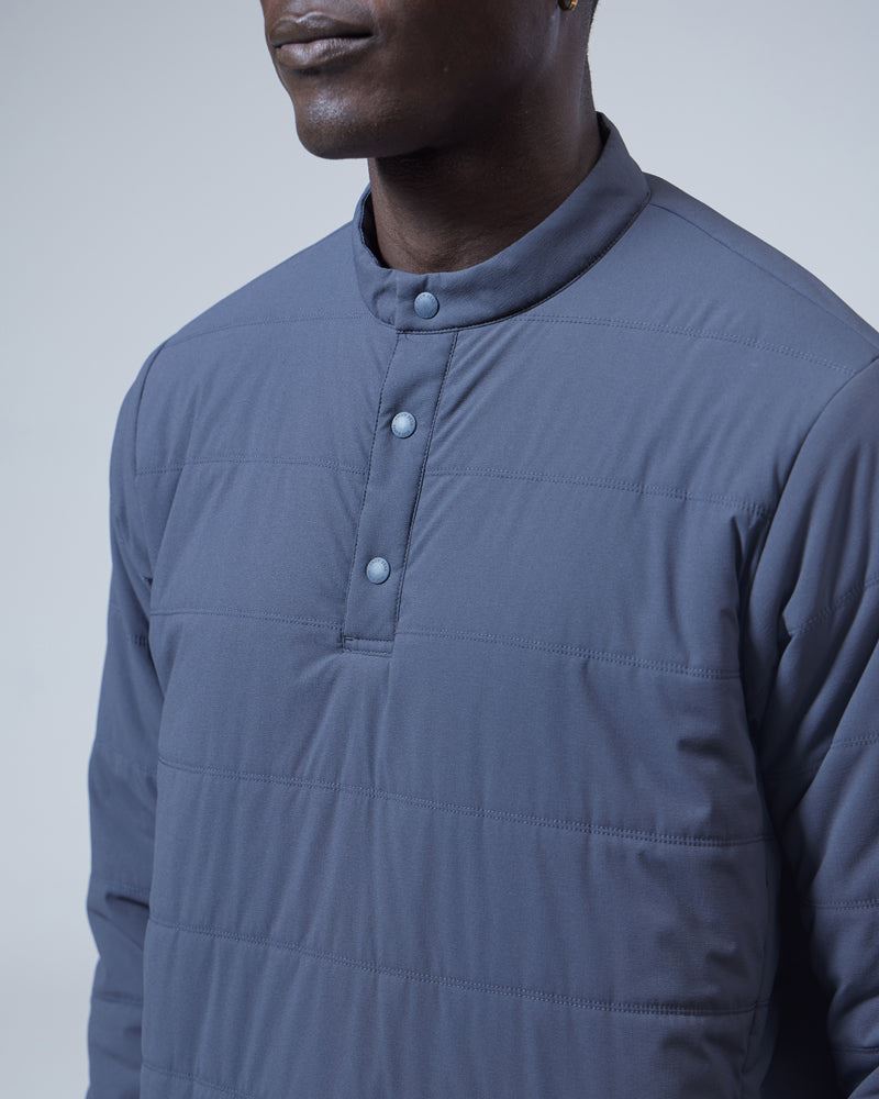 Flexible Insulated Henley Pullover