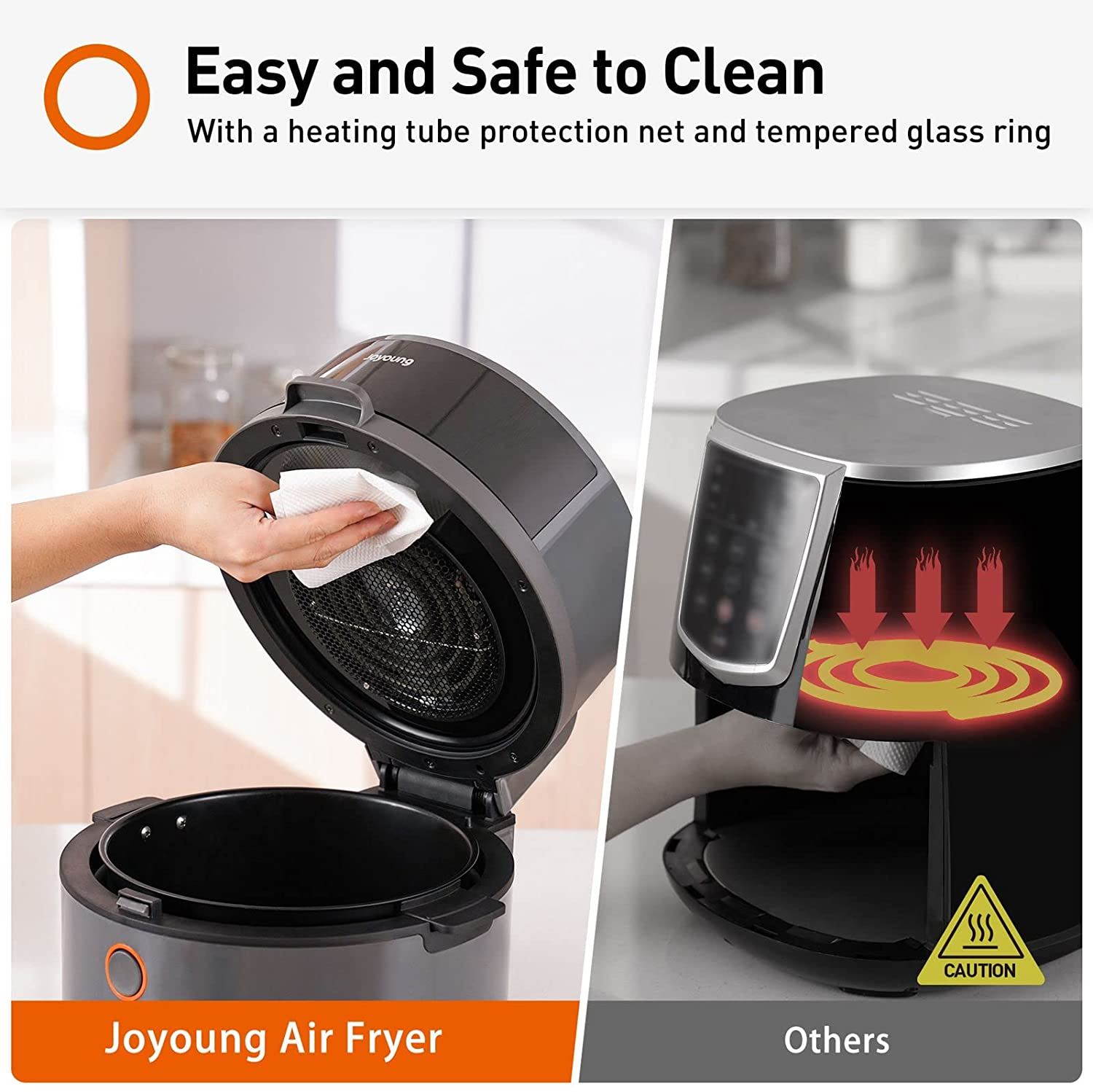OYOUNG Air Fryer 10 in 1 Digital Air Fryer Oven 5.8 QT Air Fryer Toaster Oven Oilless Cooker