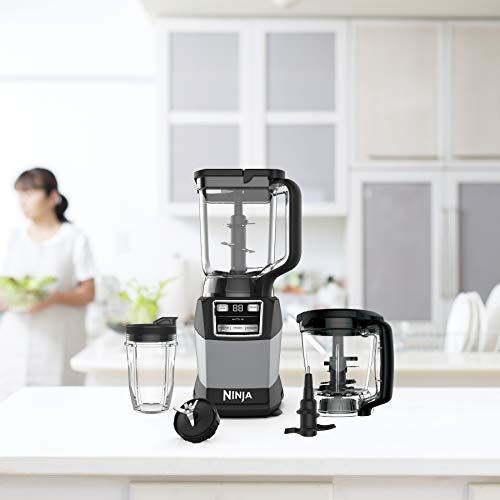 Ninja AMZ493BRN Compact Kitchen System with Auto-iQ, Blender