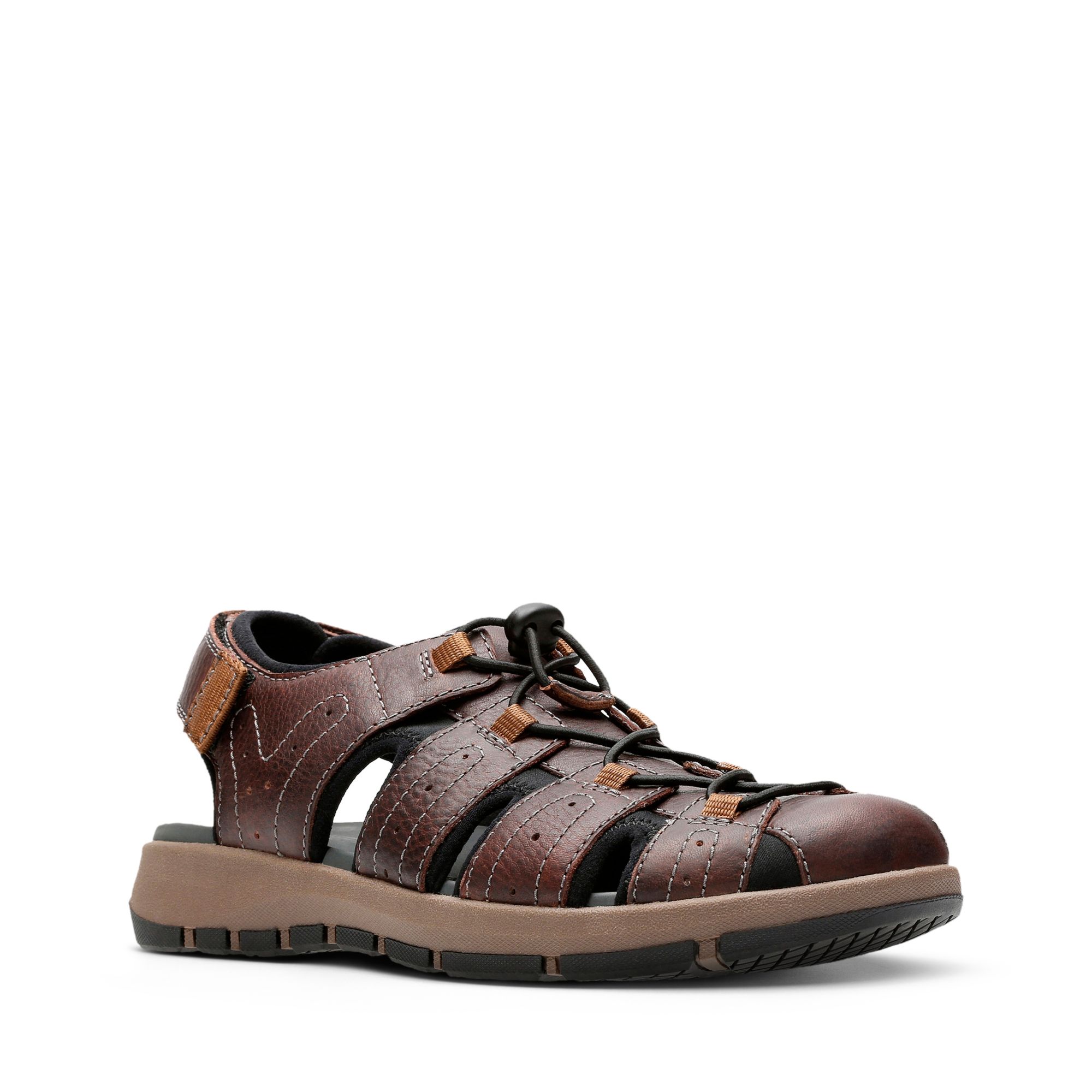 Men Sandals Brixby Cove Dark Brown Lea