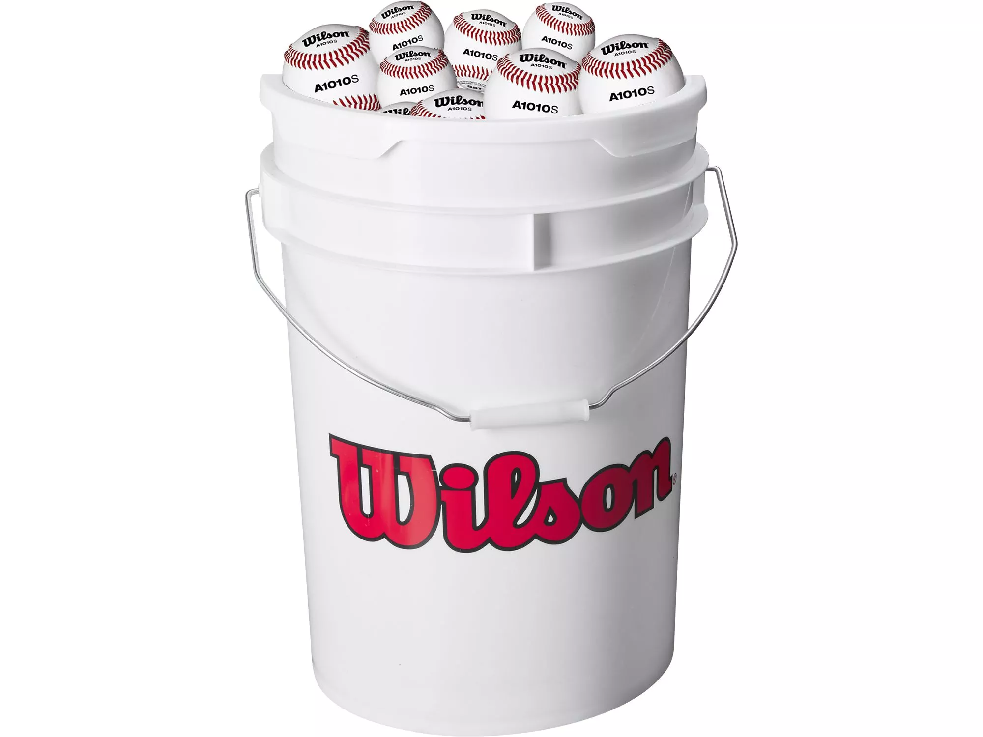 Wilson Bucket Of 24 Leather Blem Baseballs