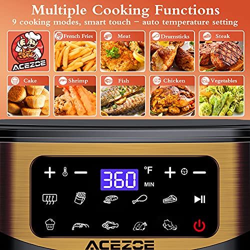 Electric Air Fryers, Digital Touch Screen, Upgraded Smart Cooking Programs