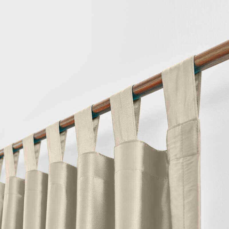 CUSTOM Lao Hang Zhou Beige Polyester Cotton Thermal Insulated Curtain