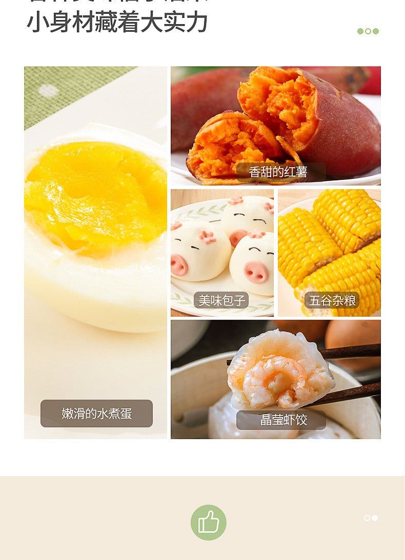 2L Kitchen Steamer Electric Cooking Commercial Cabinet Rice Dumplings Steam Pan Food Warmer