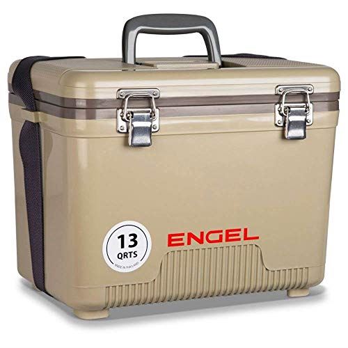 ENGEL 13 Quart Lightweight Fishing Dry Box Cooler with Shoulder Strap (2 Pack)