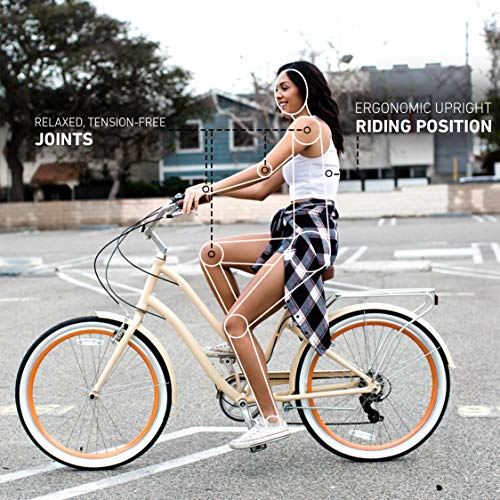 Women’s 7-Speed Step-Through Hybrid Cruiser Bicycle