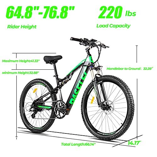 Electric Mountain Bike, E-Bike Moped with 48V 13ah Lithium Battery