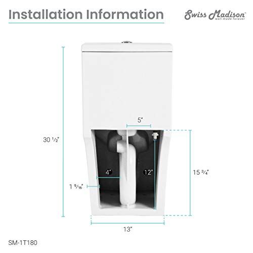 Dreux High Efficiency One Piece Elongated Toilet with 0.8 GPF Water Saving