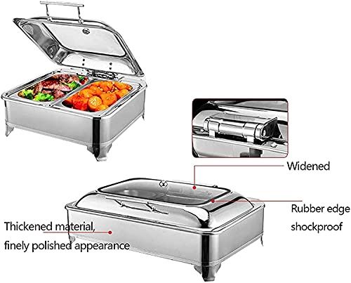 Catering Food Warmer, Electric Square Buffet Servers and Warmers with Visible Lids