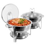 4 QT Food Warmer for Parties Buffet, Round Buffet Warmer