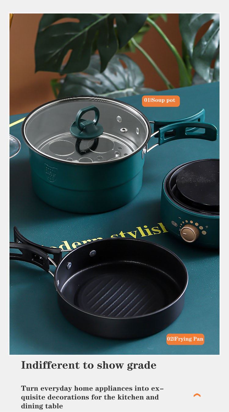 110V Multicooker Electric Skillet Fry Stew Soup Pot Multifunctional Rice Steamer Hot Pot Detachable