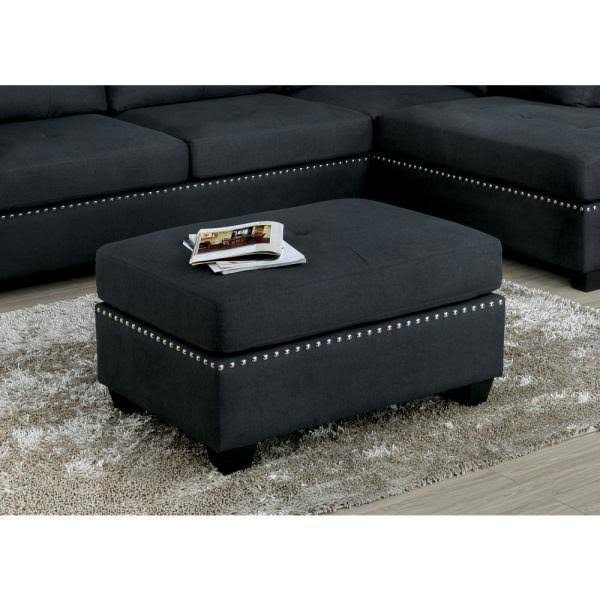 Furniture of America Zylla Gray Storage Ottoman