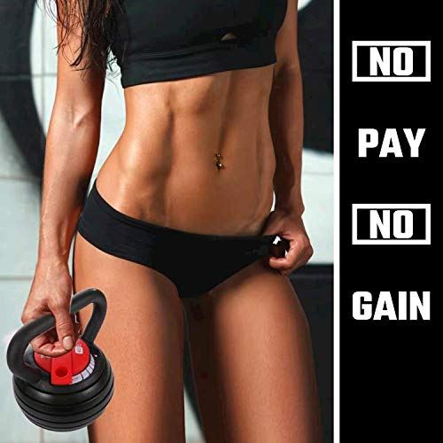 Adjustable Kettlebell Set,S trength Training Kettlebells 10-40 Lb (Black & Red)