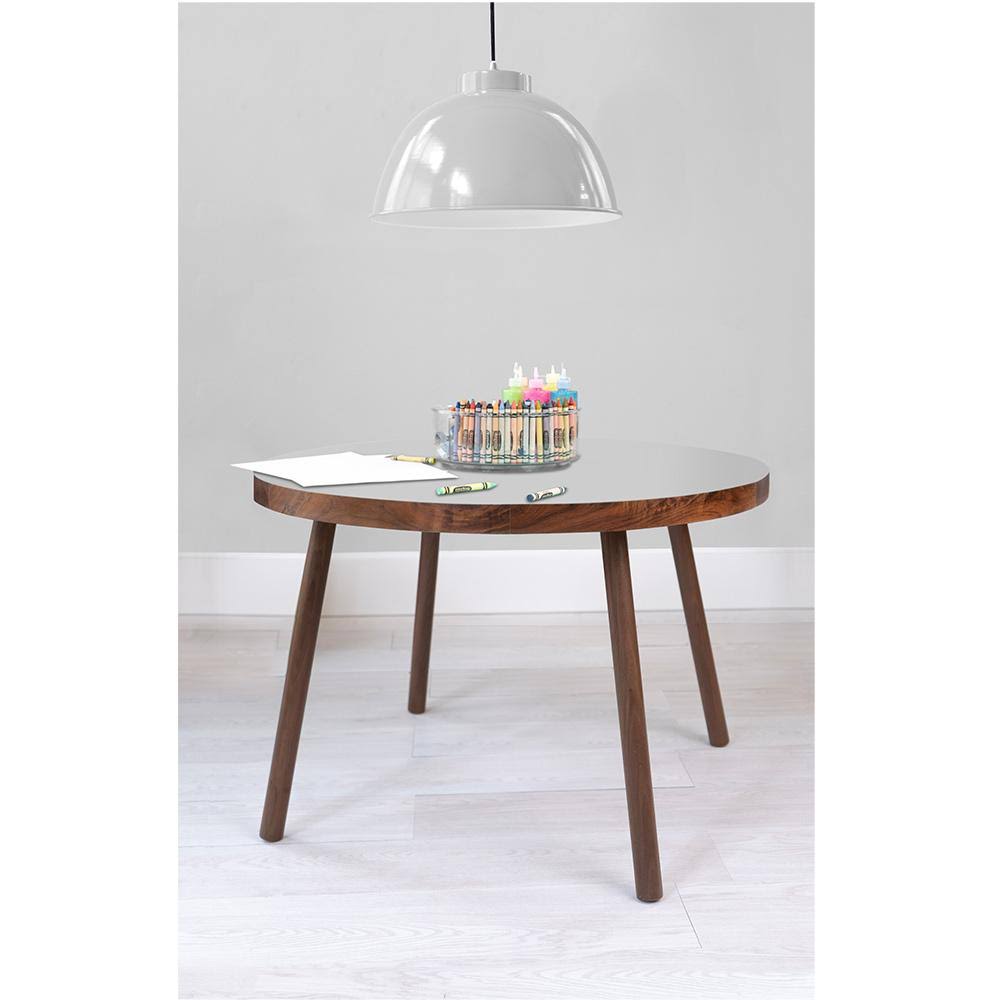 Poco Round Kids Table, Maple/Gray, 23.5x22 Small
