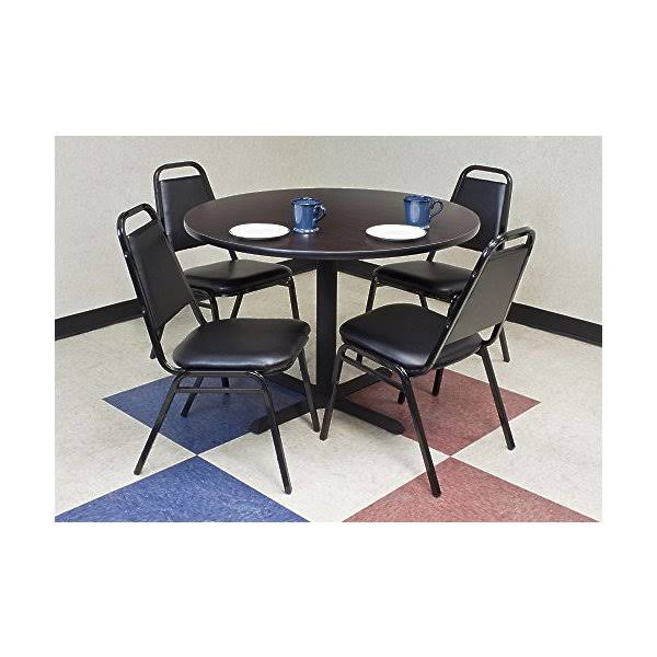 Regency 42x22 Round Laminate Table Top- Mahogany/ Mocha Walnut