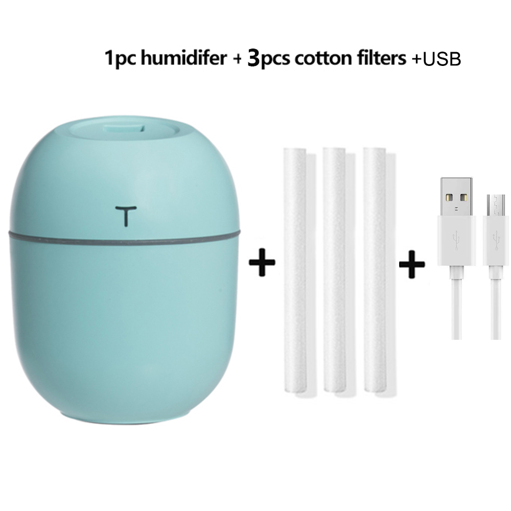 200ML Mini Ultrasonic Air Humidifier Romantic Light USB Essential Oil Diffuser Car Purifier Aroma Anion Mist Maker With LED Lamp