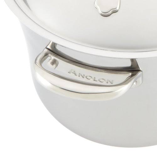 Anolon Nouvelle Copper 12x22 Stainless Steel Covered Stir Fry with Helper Handle
