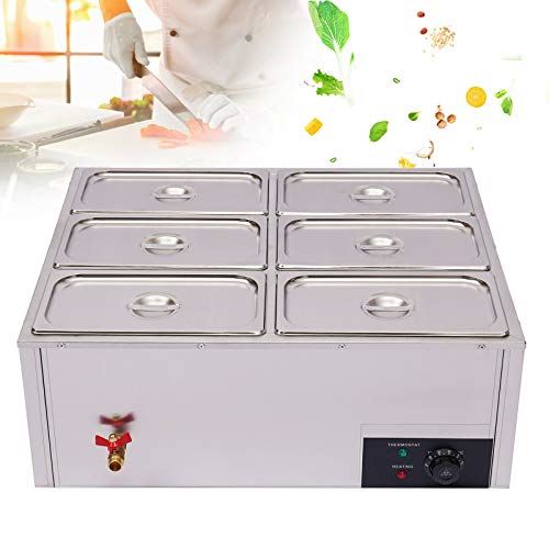 Electric Food Warmer, 850W Stainless Steel Bain Marie Buffet