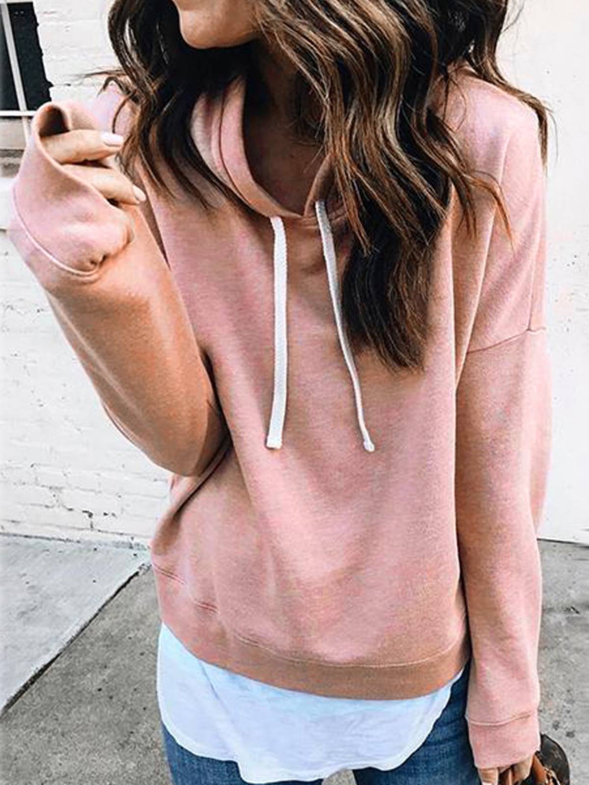 Pink Casual Cotton-Blend Shirts & Tops