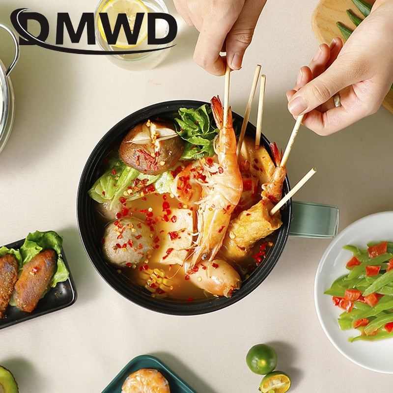 Multicooker Electric Skillet 1/2 Layer Stainless Steel Rice Cooker Hotpot Noodles Soup Pot Food Steamer