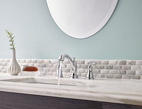 Bathroom Faucet Chrome, Bathroom Faucet 3 Hole, Diamond Seal Technology, Metal Drain Assembly