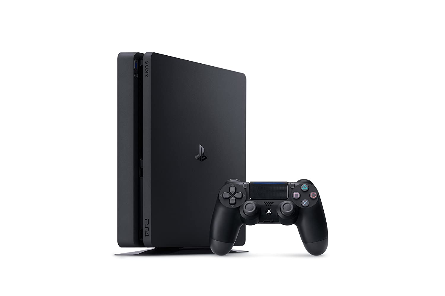 PS 4 Slim Seyted Upgraded 1TB SSD Gaming Console with Wireless Controller, Jet Black