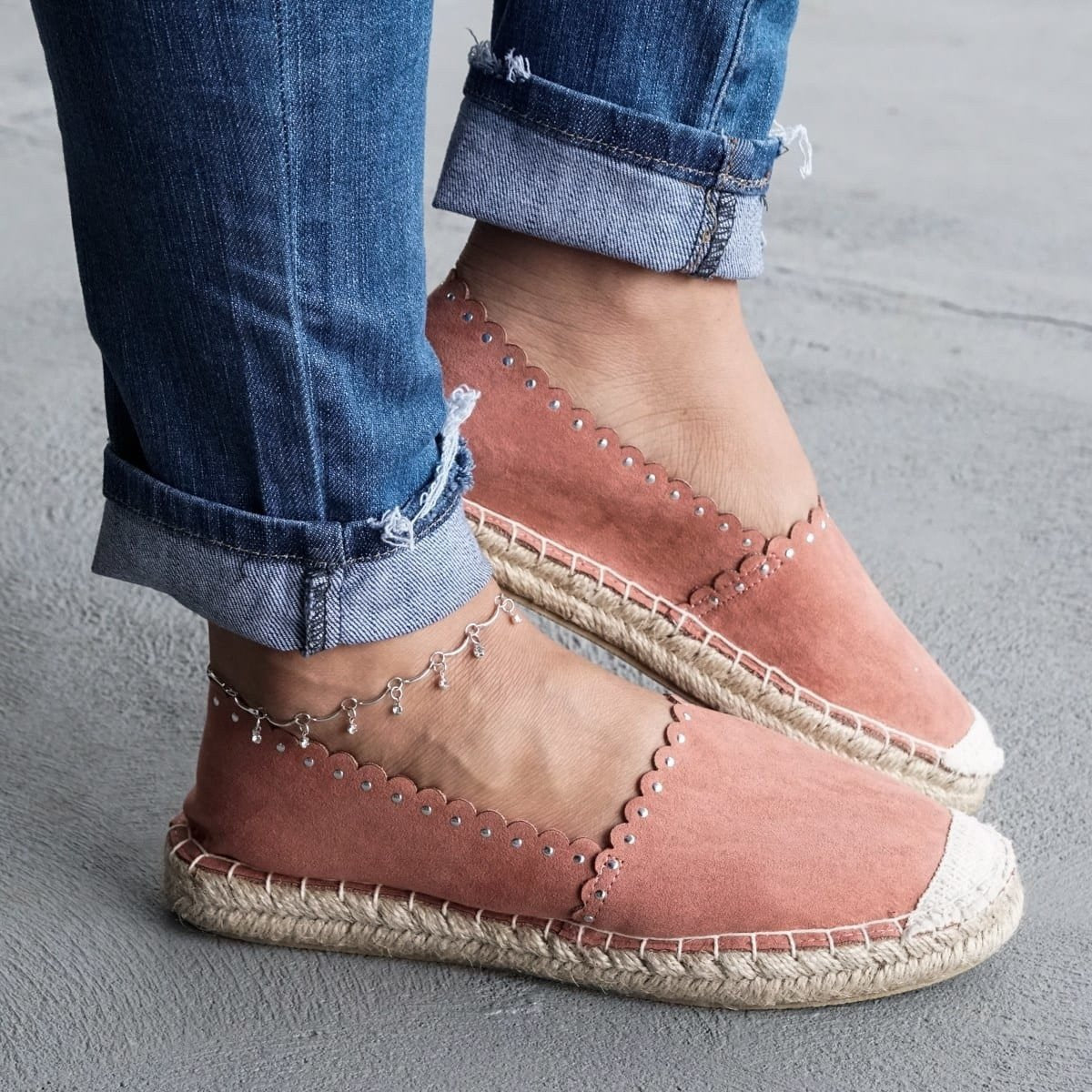 Plus Size Artificial Suede Flat Heel Daily Slip On Espadrilles Loafers