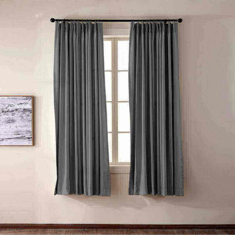 CUSTOM EDOARDO Dark Grey Indoor Blackout Curtain