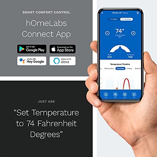 8,000 BTU Window Air Conditioner with Smart Control, Remote Control & 24 hr Timer