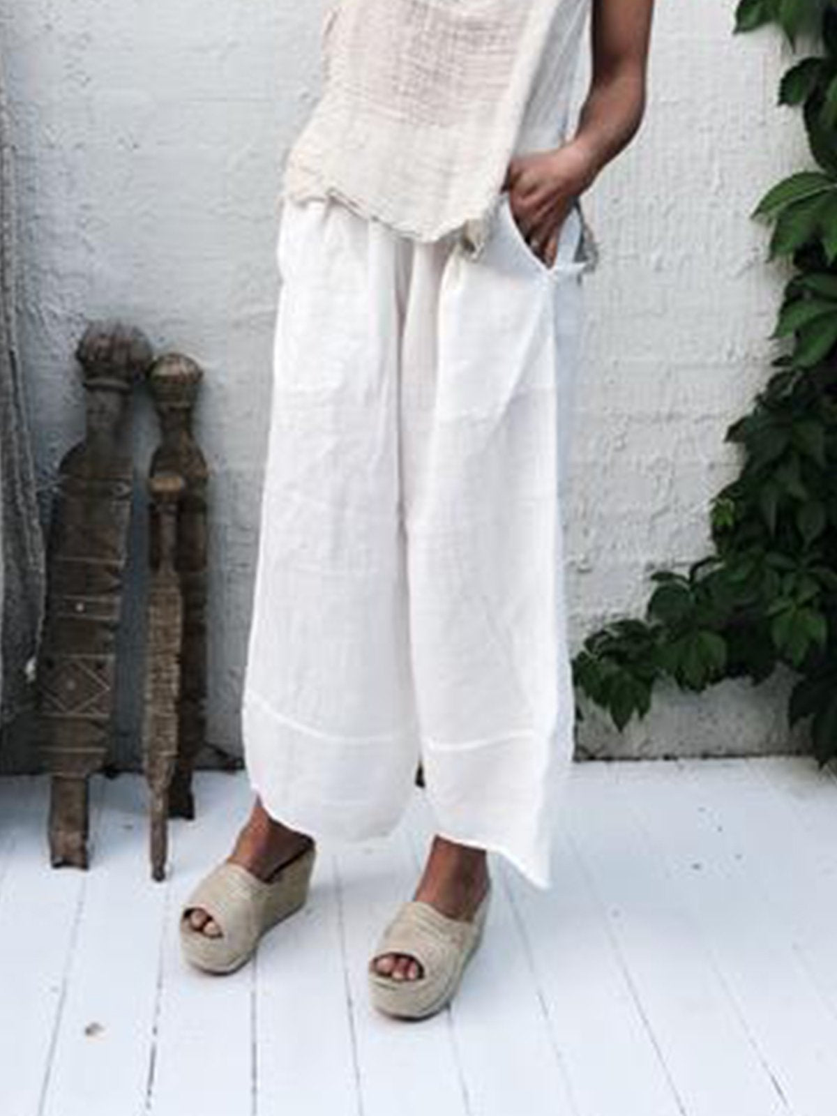 Casual Solid Pants