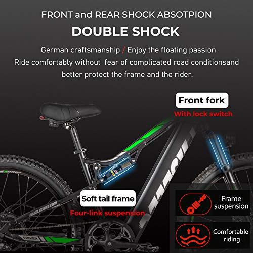 Electric Mountain Bike, E-Bike Moped with 48V 13ah Lithium Battery