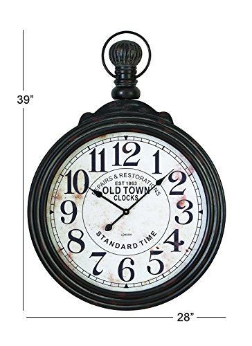 Deco 79 52107 Wood Wall Clock/ 39���H X 28���W