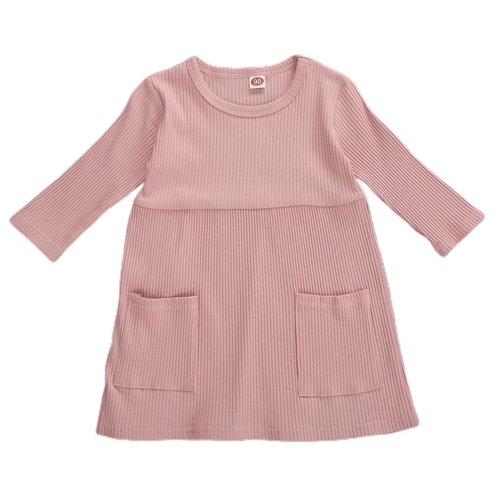 Kids Girl A-Line Autumn Dress with Pockets