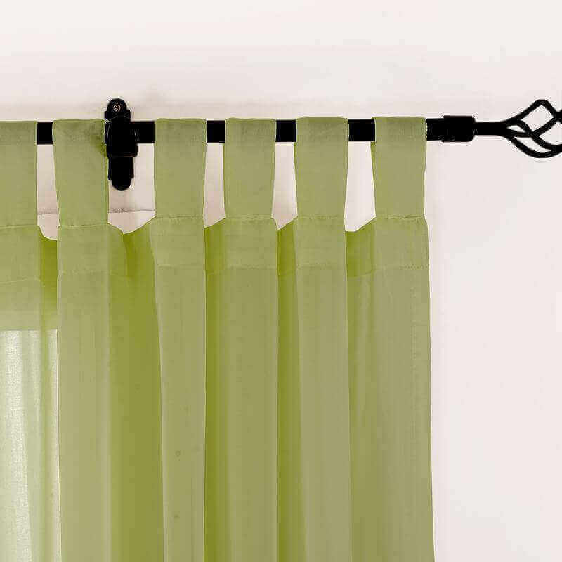 CUSTOM Scandina Moss Indoor Outdoor Sheer Curtain Voile Drapery
