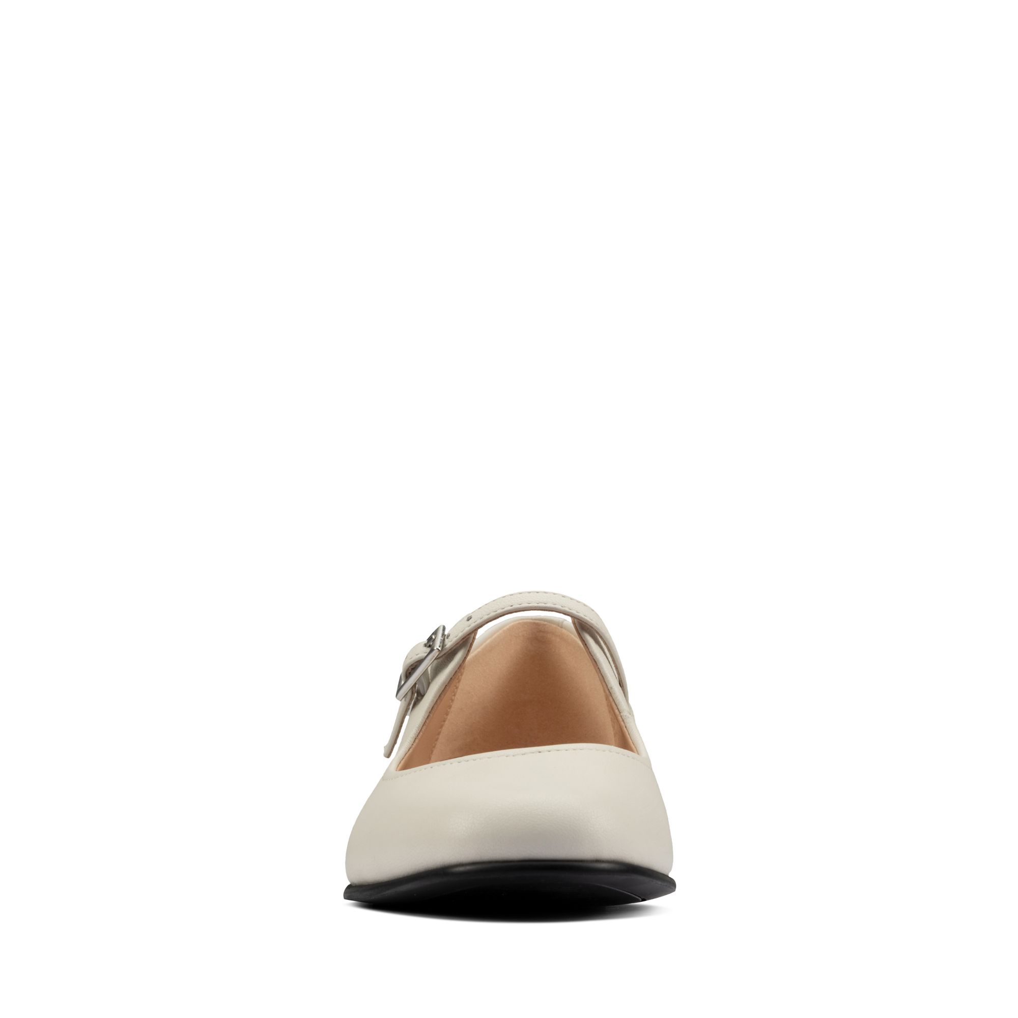 Women  Pure Flat White Leather