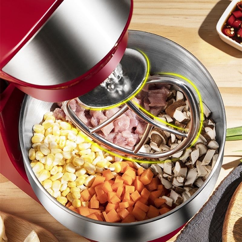 Kneader Electric Dough Mixer Multifunction Desktop 6 Speed Electric Mixer