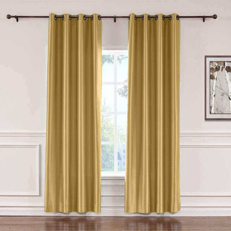CUSTOM Lao Hang Zhou Gold Polyester Cotton Thermal Insulated Curtain