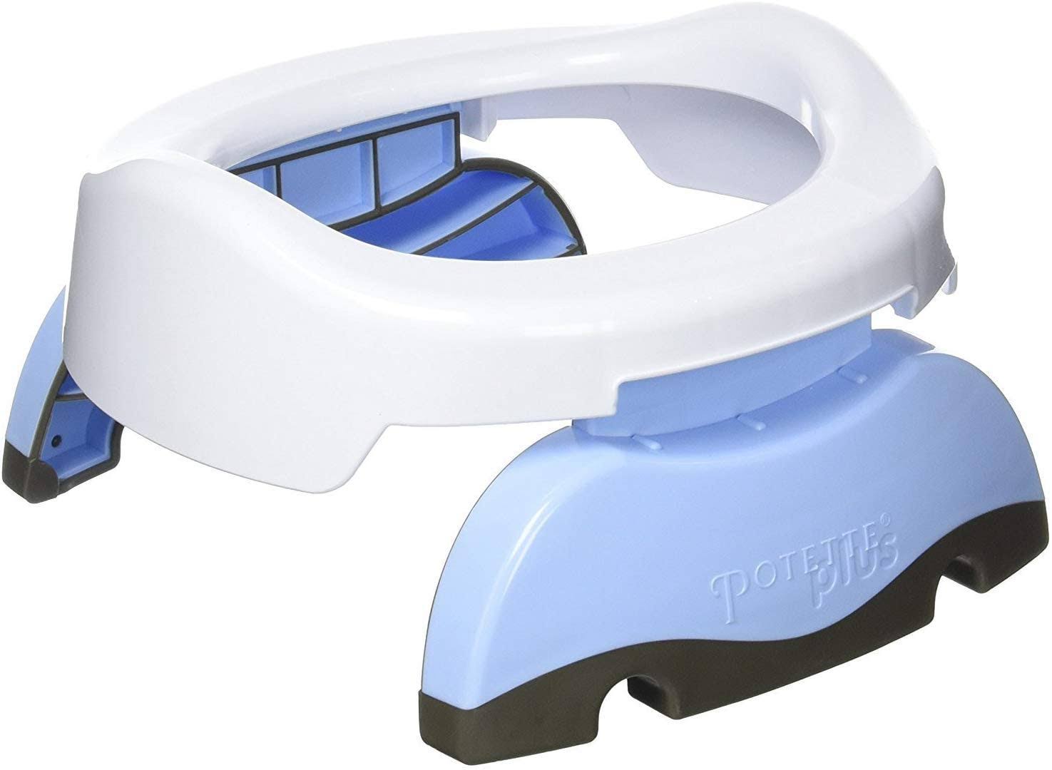 Potette Plus Portable Potty and Toilet Trainer Seat White/ Blue