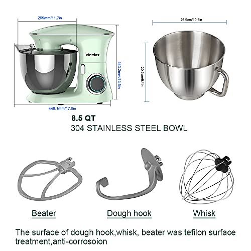 Electric Kitchen Mixer Food Mixer with 8.5QT Stainless Steel Mixing Bowl