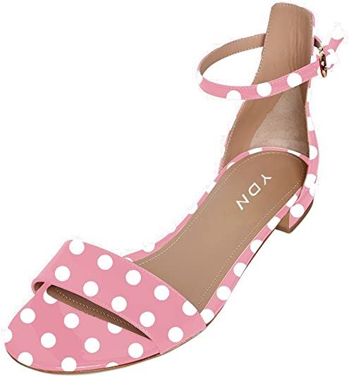 YDN Womens Chic Block Low Heel Sandals
