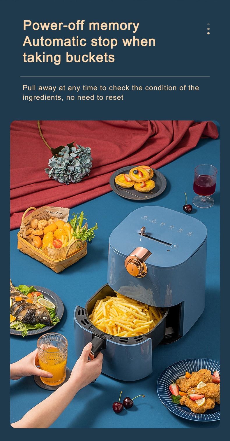 4.5L Electric Air Fryer Without Oil Home Cooking Intelligent temperature control timing