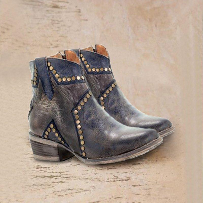 Kitten Heel Spring/fall Leather Boots