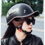 Retro Half Face Motorcycle Adult Helmet | Motorbike & Scooter