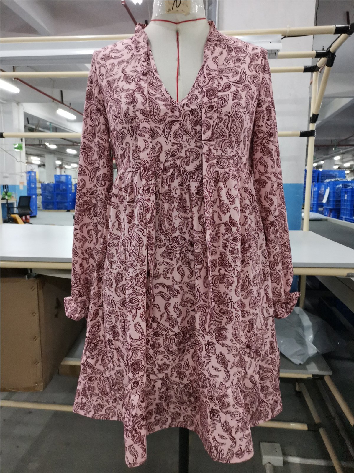 Cotton-Blend Shift Casual Tribal Dresses