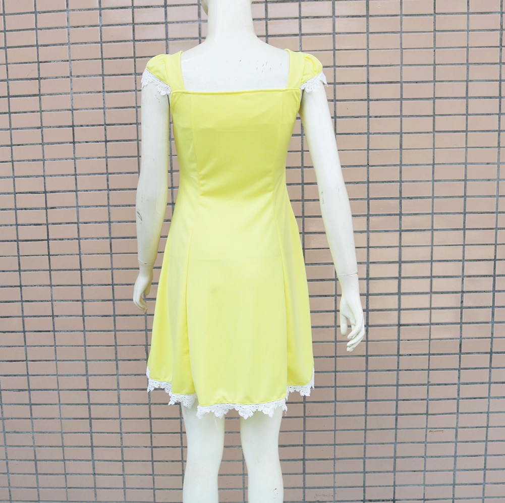 Casual Square A-line Vintage Dress