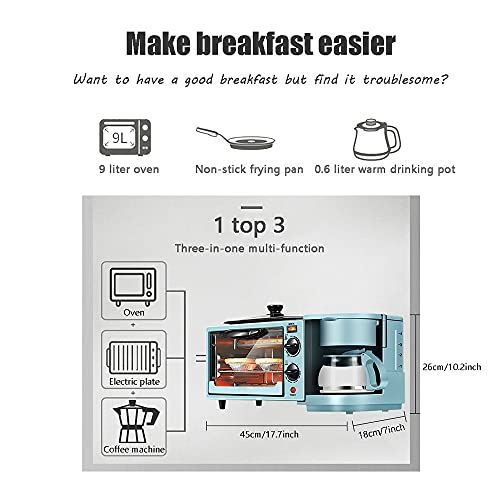 breakfast center station, coffee maker+ non- stick griddle+ toaster