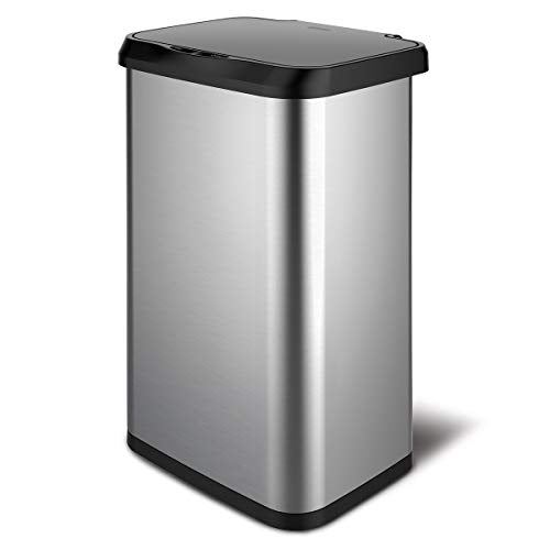 Trash Can with Clorox Odor Protection | Touchless Metal Kitchen Garbage Bin